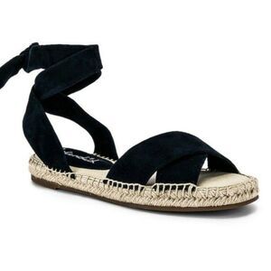 Splendid Tereza Suede Ankle Wrap Sandal Navy Blue Size 6 new in Box Y